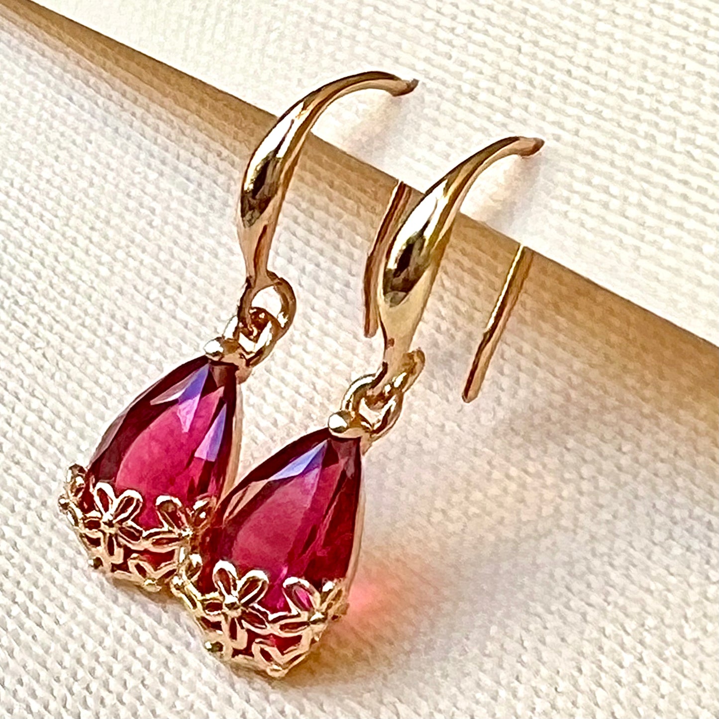 Tourmaline Earrings Rose Gold Rhodium Polish Allergy Free