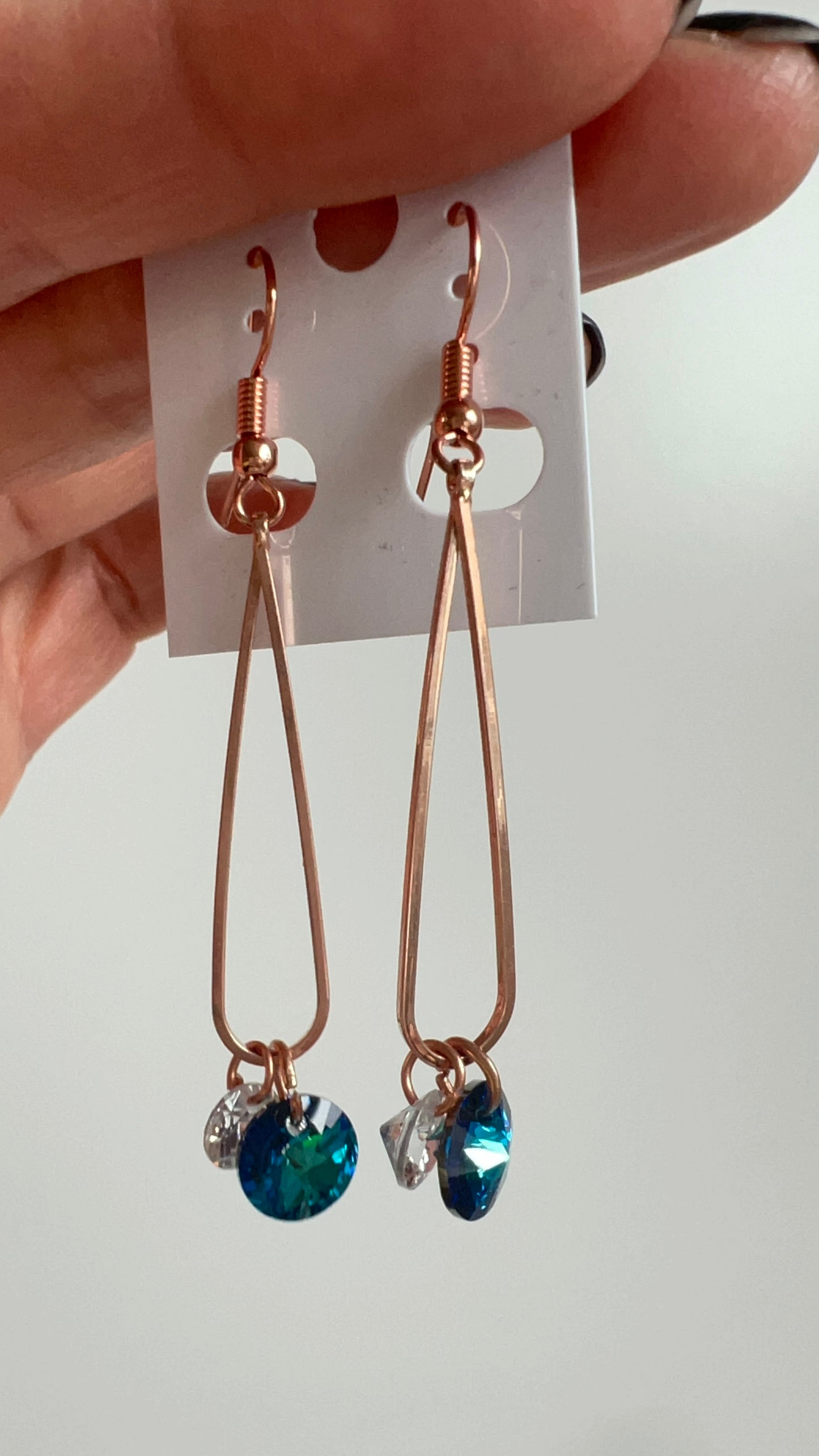 Handmade, unique design, Swarovski crystal earrings