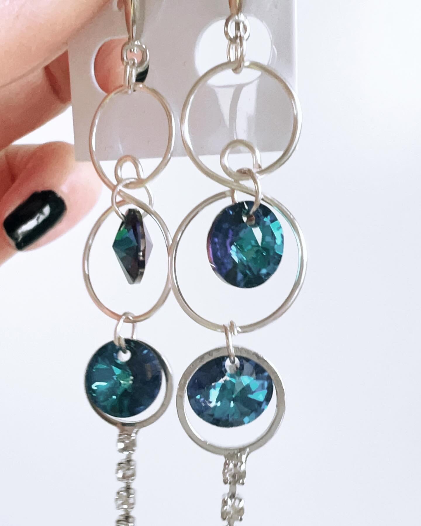 Handmade, unique design, Swarovski crystal earrings