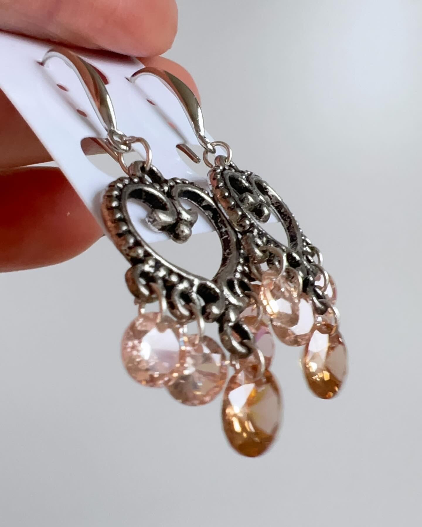 Handmade, unique design, Swarovski crystal earrings