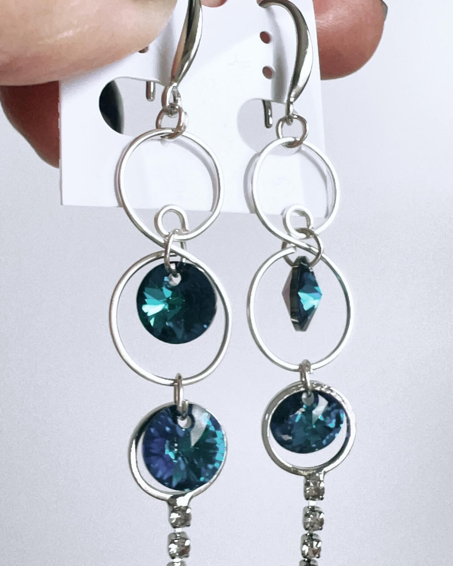 Handmade, unique design, Swarovski crystal earrings