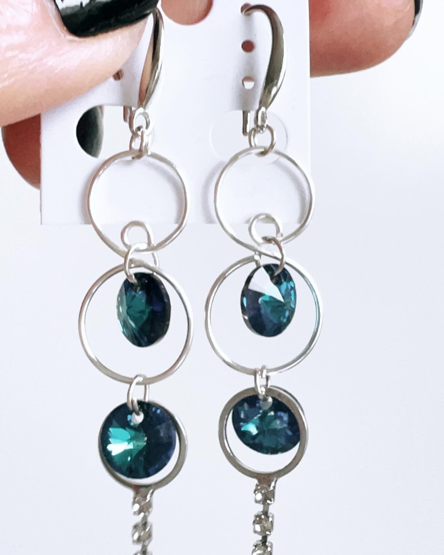 Handmade, unique design, Swarovski crystal earrings