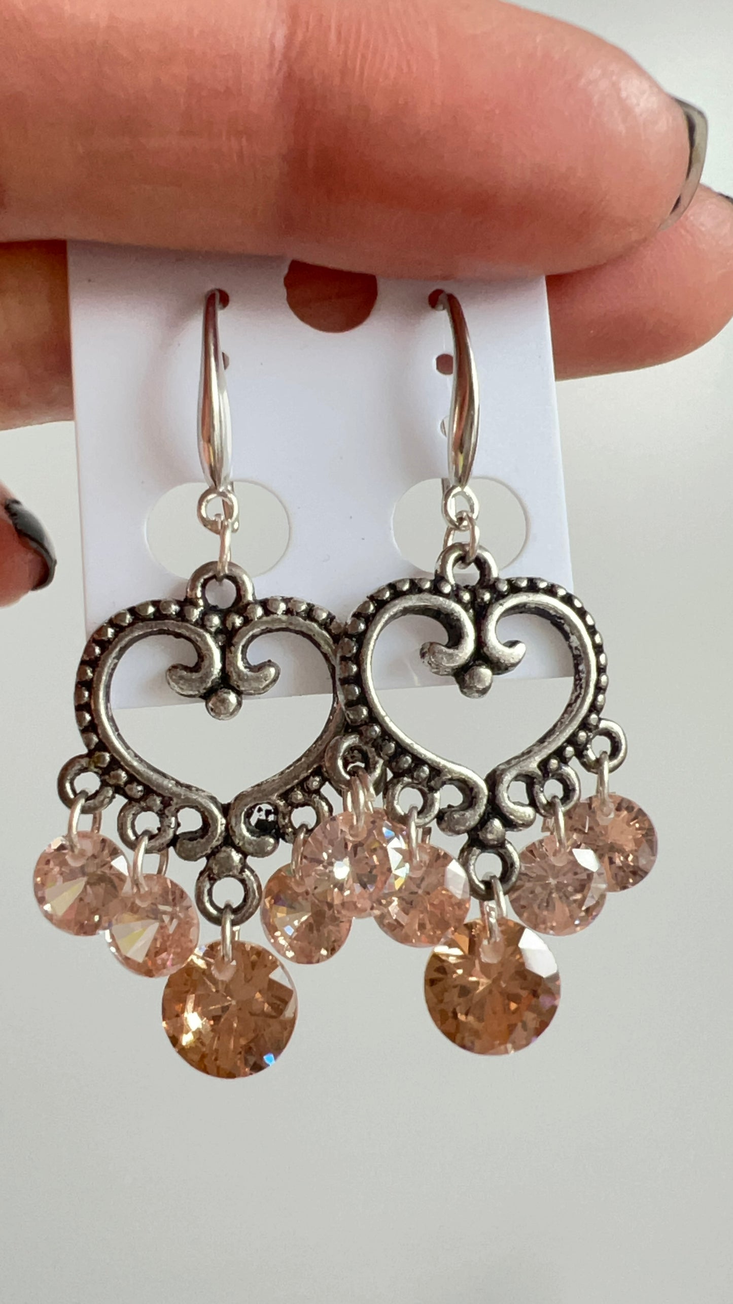 Handmade, unique design, Swarovski crystal earrings