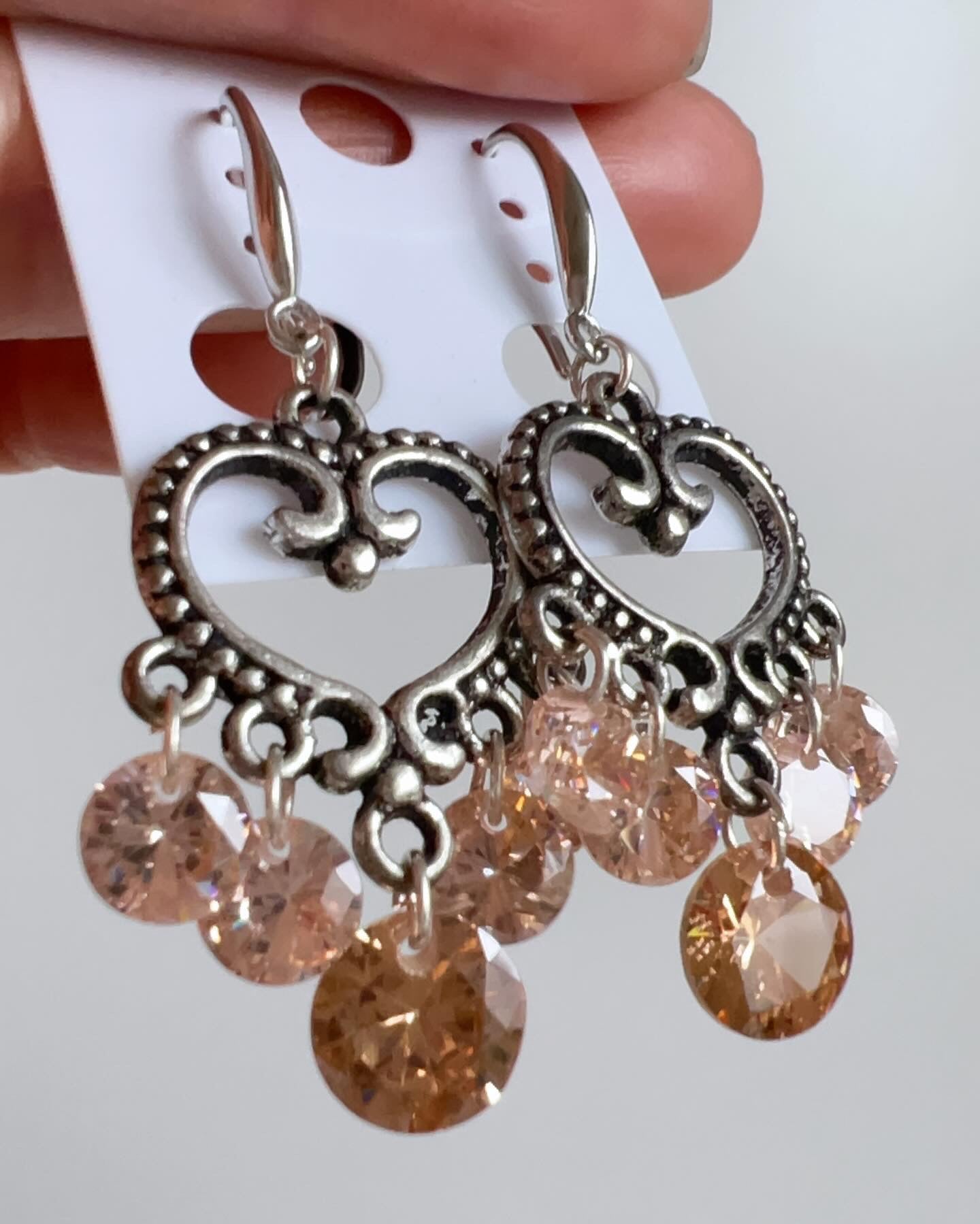 Handmade, unique design, Swarovski crystal earrings