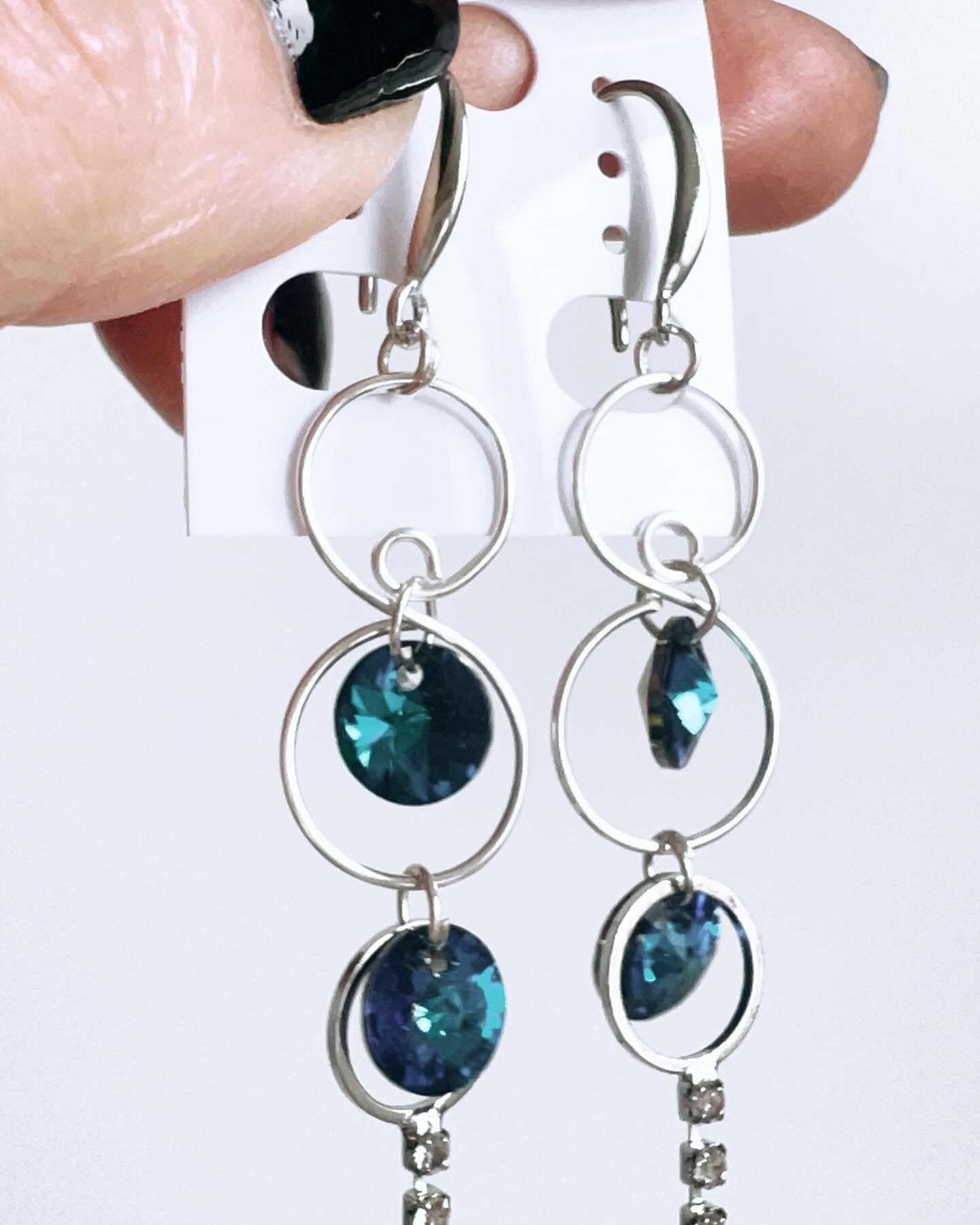 Handmade, unique design, Swarovski crystal earrings