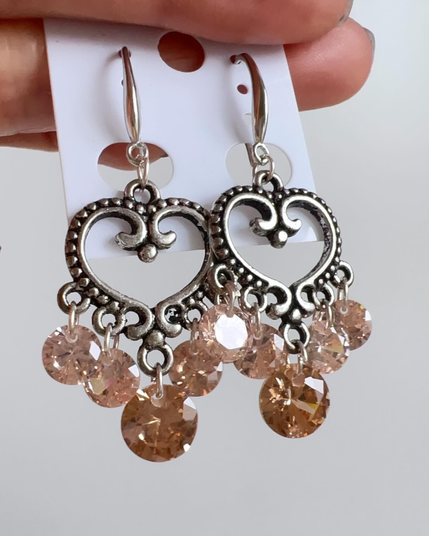 Handmade, unique design, Swarovski crystal earrings