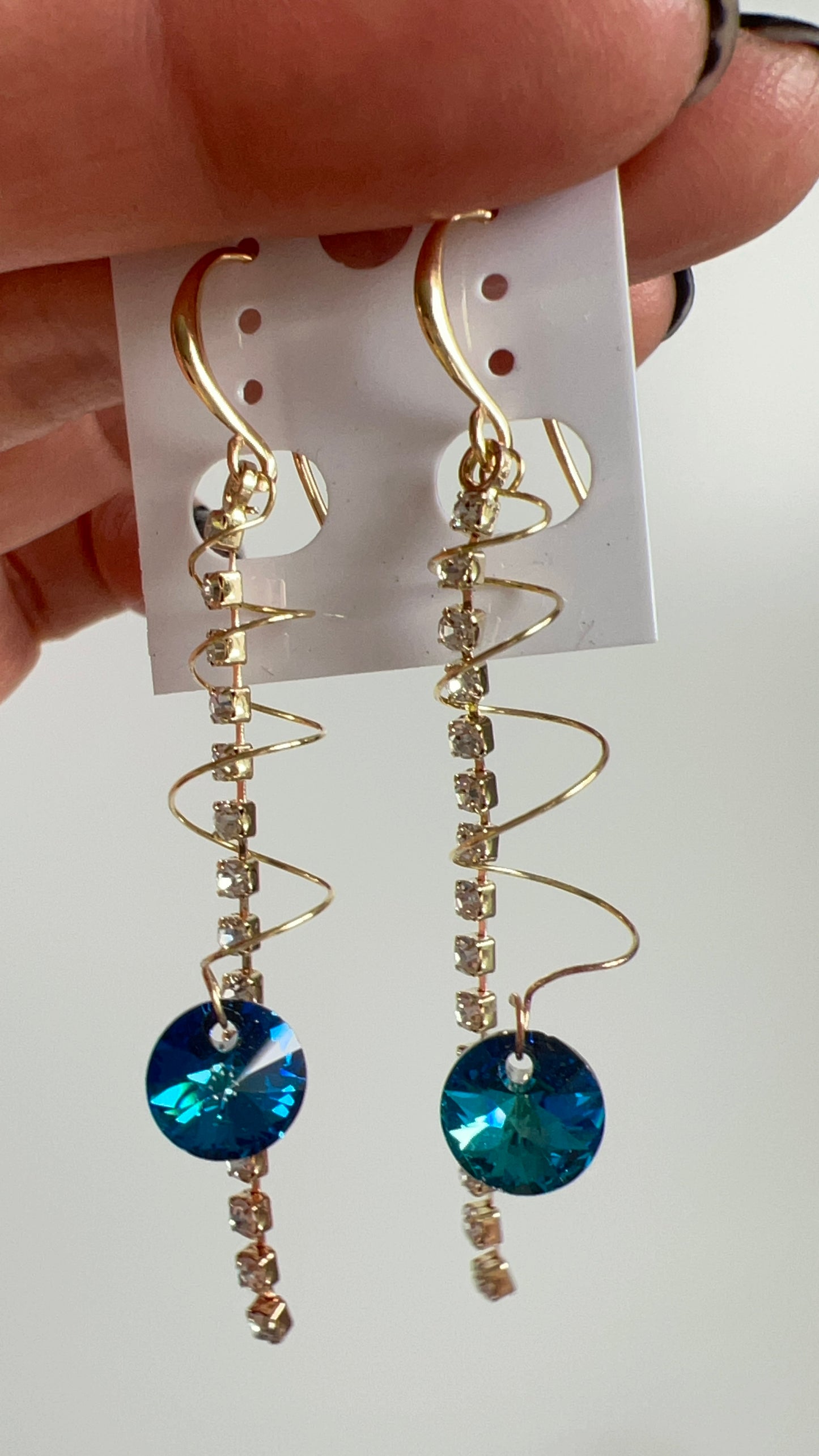 Handmade, unique design, Swarovski crystal earrings