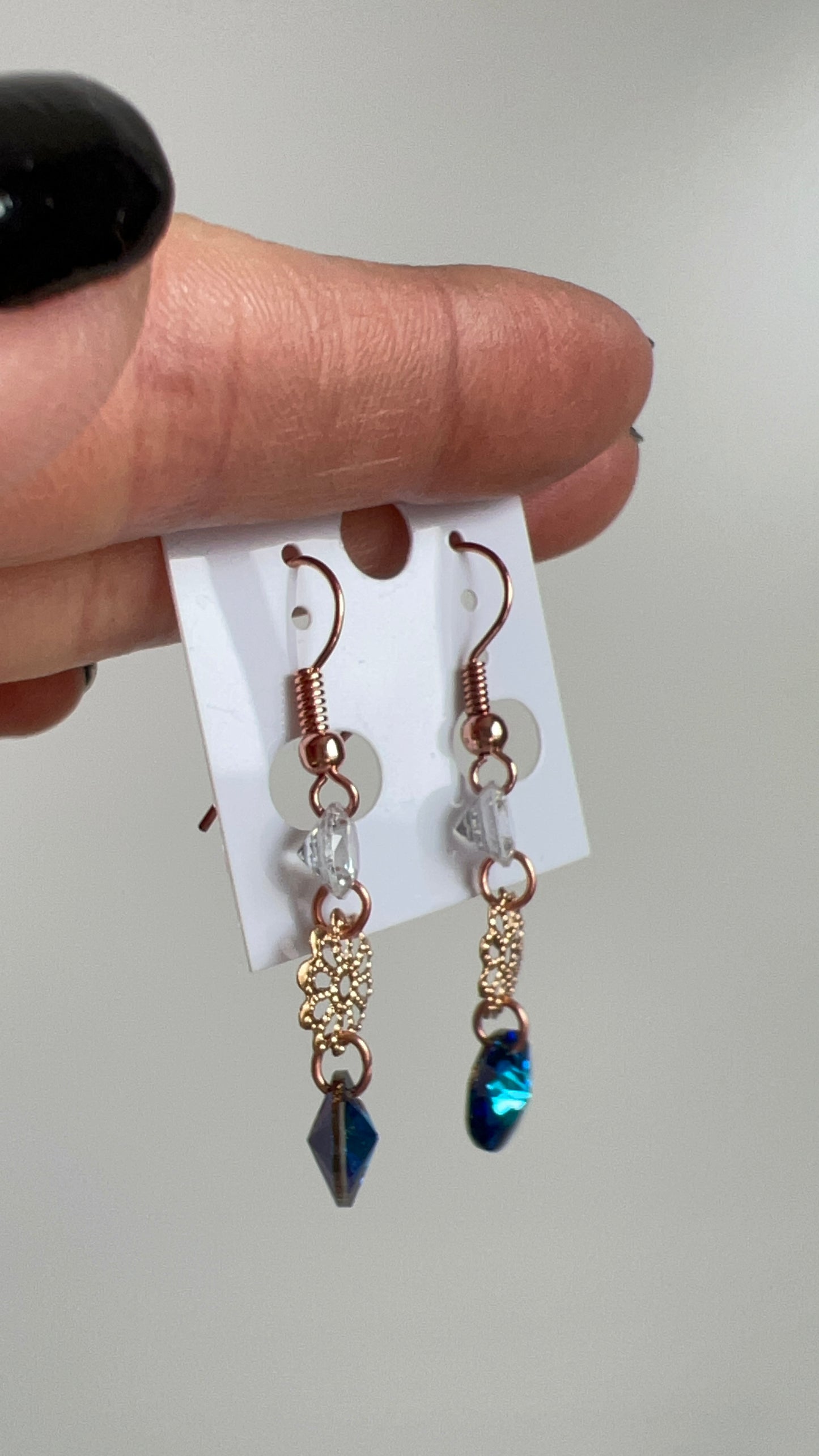 Handmade, unique design, Swarovski crystal earrings