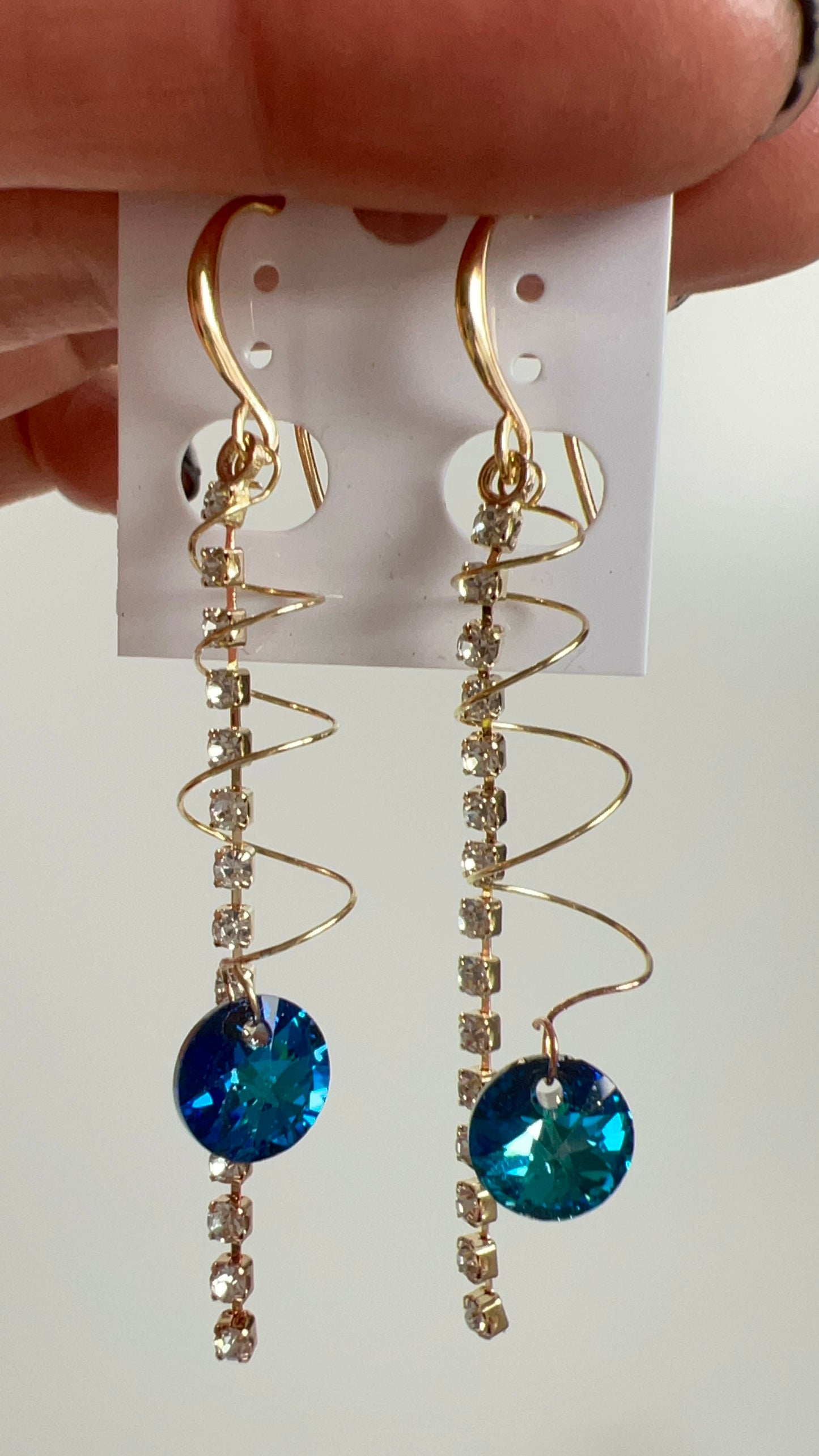 Handmade, unique design, Swarovski crystal earrings