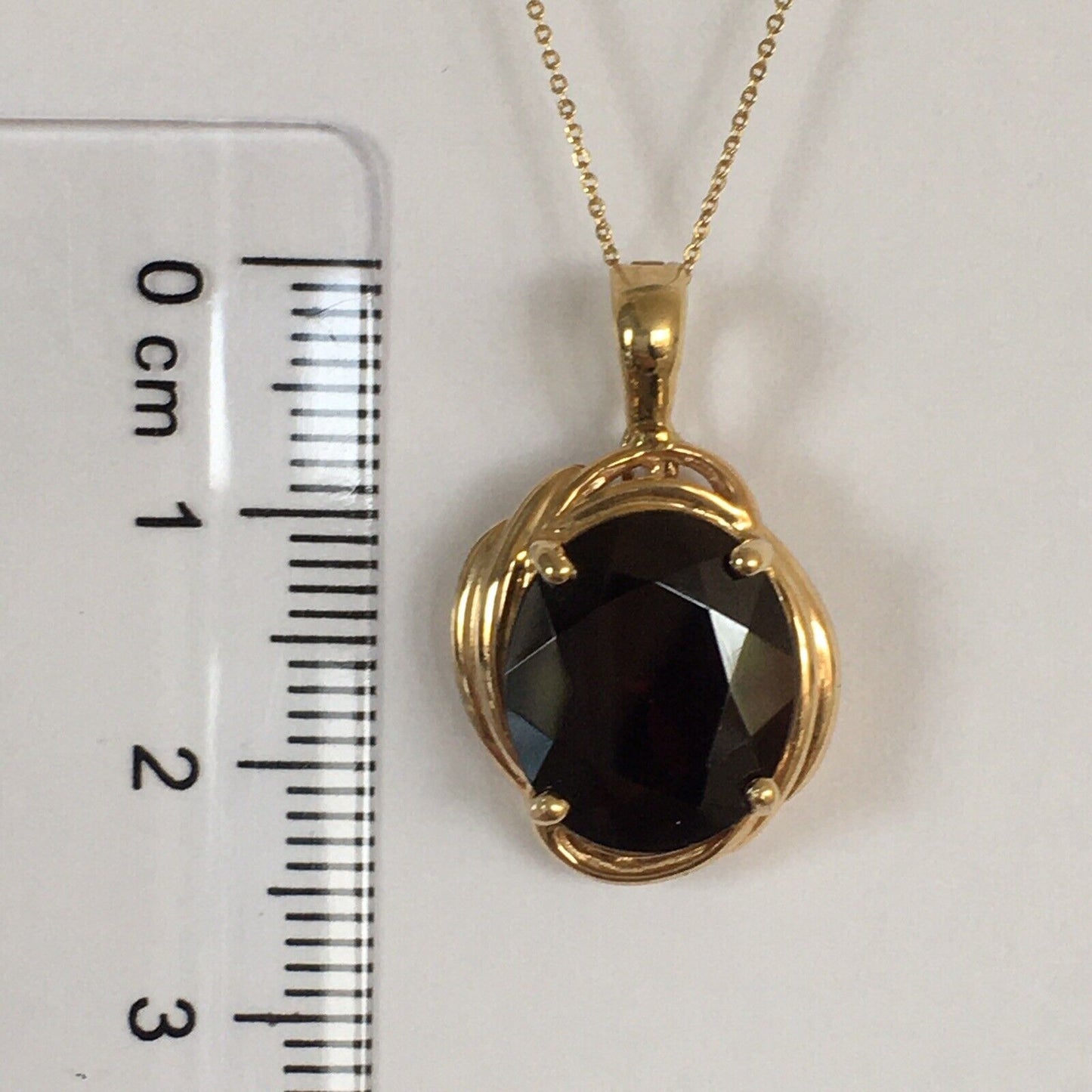 New 14k Solid yellow Gold Y/G Garnet Pendant, 11*14mm, Oval, P-9575010