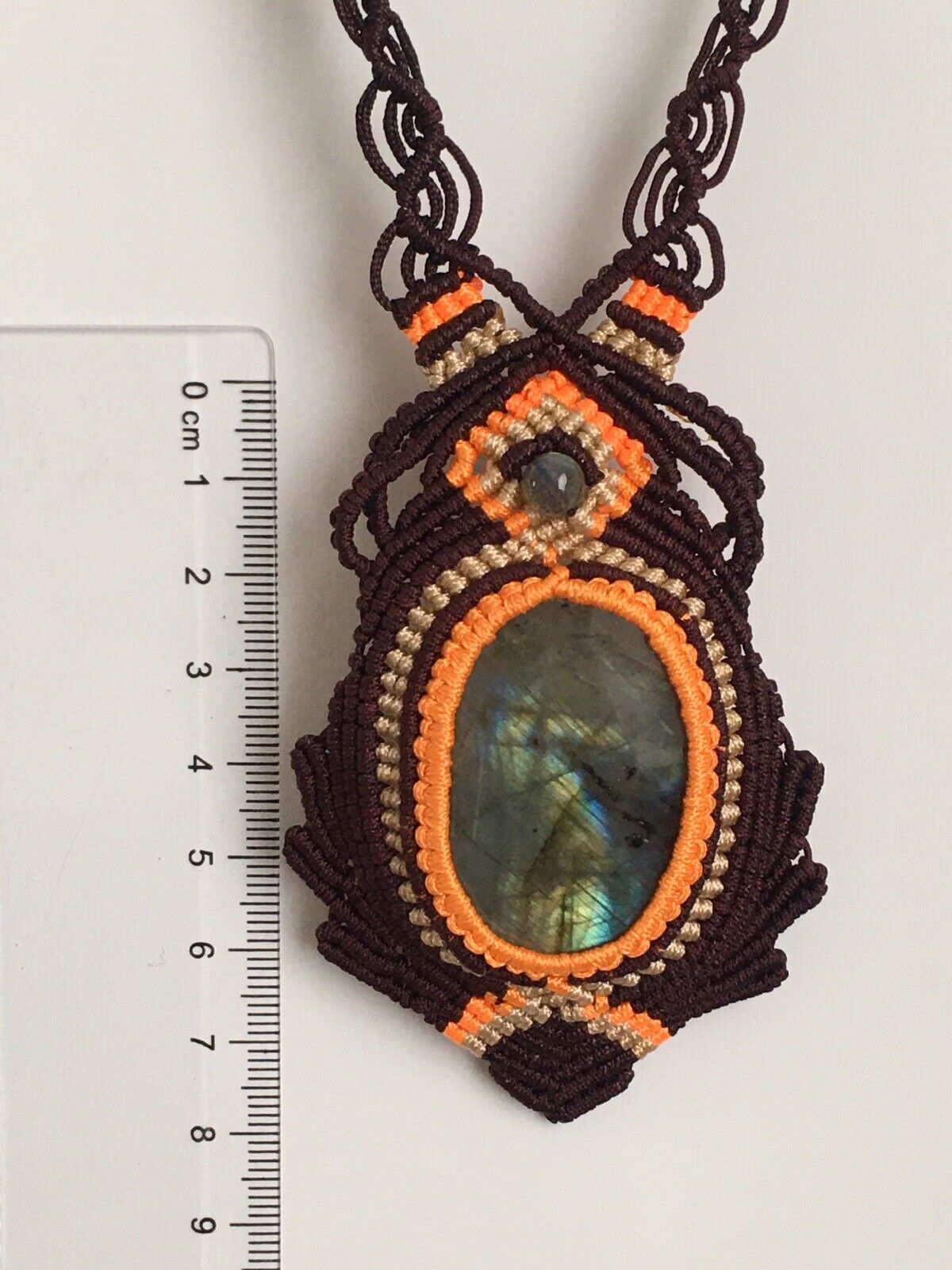 Macrame Necklace Beads  Natural Stone Necklace