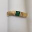 Q10624, New 14k Solid Yellow Gold Y/G Genuine Emerald Diamond Ring, SZ-7